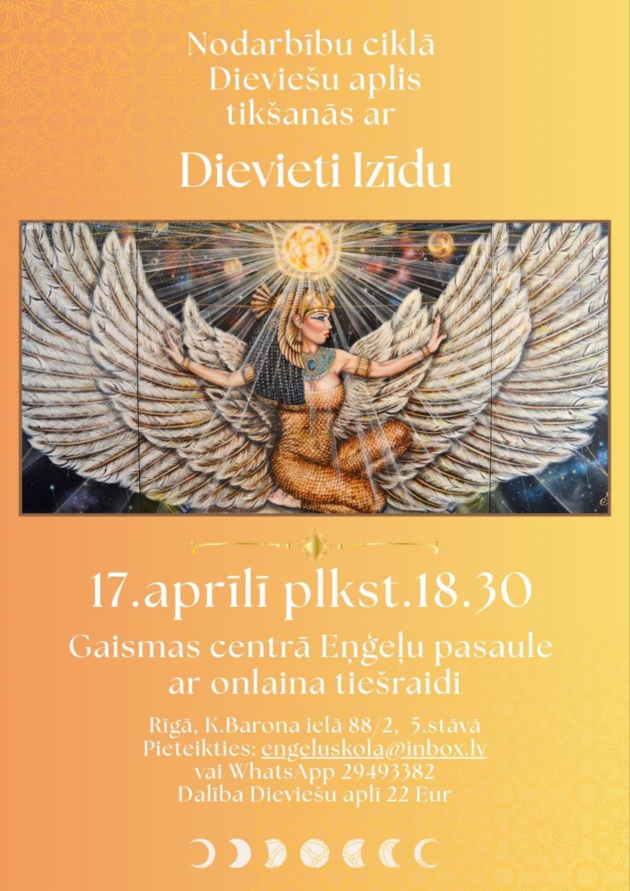 Nodarbību cikls Dieviešu aplis Dieviete Izīda.